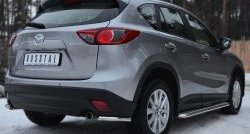 15 999 р. Защита заднего бампера (Ø63 мм уголки, нержавейка) SLITKOFF  Mazda CX-5  KE (2011-2017) дорестайлинг, рестайлинг  с доставкой в г. Йошкар-Ола. Увеличить фотографию 3