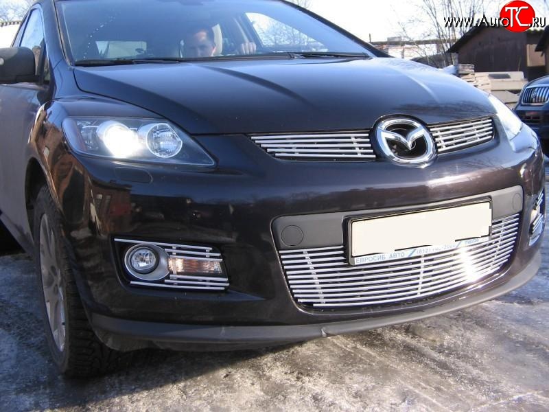 5 399 р. Декоративная вставка решетки радиатора Berkut Mazda CX-7 ER рестайлинг (2010-2012)  с доставкой в г. Йошкар-Ола