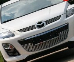 5 849 р. Декоративная вставка воздухозаборника Novline (d10 мм) Mazda CX-7 ER рестайлинг (2010-2012)  с доставкой в г. Йошкар-Ола. Увеличить фотографию 2