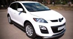 14 849 р. Защита порогов из круглой трубы диаметром 63 мм Russtal Mazda CX-7 ER рестайлинг (2010-2012) (Защита порогов с со скосами на торцах (вариант 1))  с доставкой в г. Йошкар-Ола. Увеличить фотографию 12