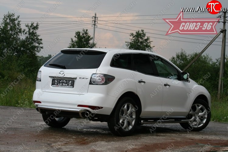 12 059 р. Защита заднего бампера Souz-96 (d60) Mazda CX-7 ER рестайлинг (2010-2012)  с доставкой в г. Йошкар-Ола