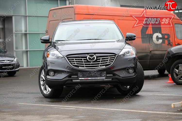 8 819 р. Декоративный элемент решетки радиатора Souz-96 (d16) Mazda CX-9 TB дорестайлинг (2007-2009)  с доставкой в г. Йошкар-Ола