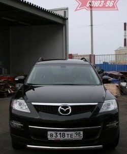 2 384 р. Защита переднего бампера одинарная Souz-96 (d60) Mazda CX-9 TB дорестайлинг (2007-2009)  с доставкой в г. Йошкар-Ола. Увеличить фотографию 2