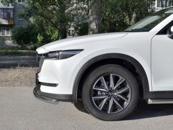 14 699 р. Одинарная защита переднего бампера SLITKOFF диаметром 63 мм  Mazda CX-5  KF (2016-2024)  с доставкой в г. Йошкар-Ола. Увеличить фотографию 2