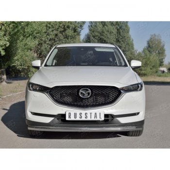 14 699 р. Одинарная защита переднего бампера SLITKOFF диаметром 63 мм  Mazda CX-5  KF (2016-2024)  с доставкой в г. Йошкар-Ола. Увеличить фотографию 3