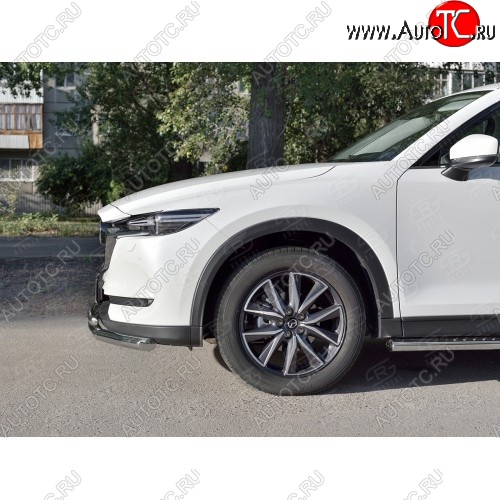 22 999 р. Защита переднего бампера (2 трубыØ63 и 42 мм, нержавейка) SLITKOFF Mazda CX-5 KF (2016-2024)  с доставкой в г. Йошкар-Ола