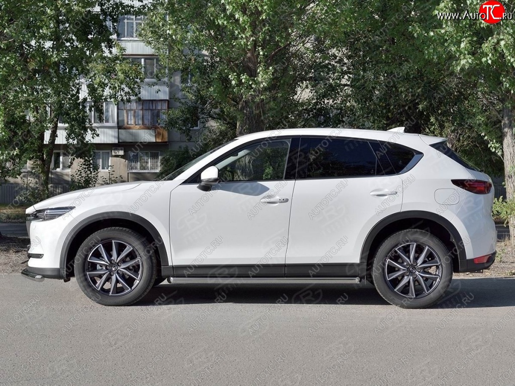 19 999 р. Защита порогов из круглой трубы диаметром 63 мм SLITKOFF v1 Mazda CX-5 KF (2016-2025)  с доставкой в г. Йошкар-Ола