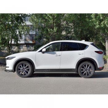 19 999 р. Защита порогов из круглой трубы диаметром 63 мм SLITKOFF v3  Mazda CX-5  KF (2016-2025)  с доставкой в г. Йошкар-Ола. Увеличить фотографию 2