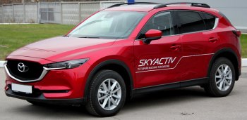 8 999 р. Рейлинги крыши АПС  Mazda CX-5  KF (2016-2025) (Серебристые без поперечин )  с доставкой в г. Йошкар-Ола. Увеличить фотографию 4