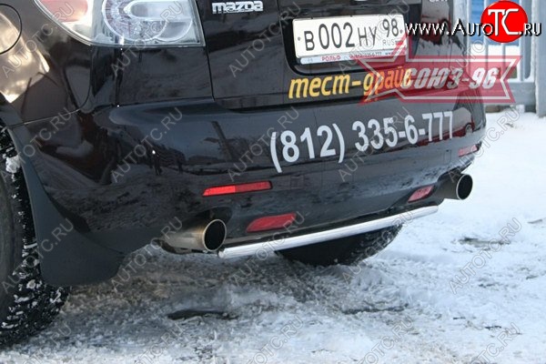 9 314 р. Защита заднего бампера Souz-96 (d42) Mazda CX-7 ER дорестайлинг (2006-2010)  с доставкой в г. Йошкар-Ола