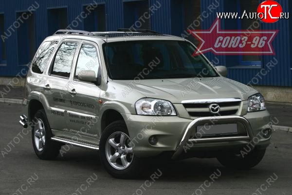 19 718 р. Защита переднего бампера Souz-96 (d76) Mazda Tribute  рестайлинг (2008-2011)  с доставкой в г. Йошкар-Ола