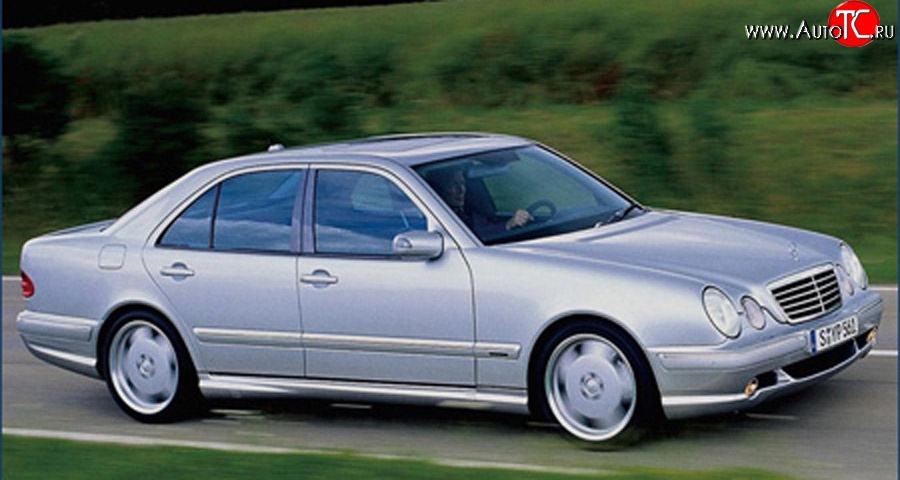 8 149 р. Пороги накладки AMG E55 Mercedes-Benz E-Class W210 дорестайлинг седан (1996-1999) (Неокрашенные)  с доставкой в г. Йошкар-Ола