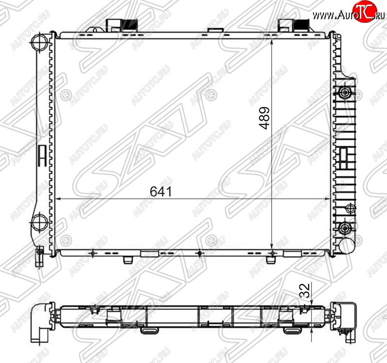 12 499 р. Радиатор двигателя SAT (пластинчатый, 2.8/3.2, АКПП) Mercedes-Benz E-Class W210 дорестайлинг седан (1996-1999)  с доставкой в г. Йошкар-Ола