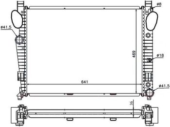 9 999 р. Радиатор двигателя SAT (пластинчатый, 2.8/3.2/3.2D/3.5/4.0D/4.3/5.0/5.5/6.0/6.5, АКПП) Mercedes-Benz S class W220 (1998-2005)  с доставкой в г. Йошкар-Ола. Увеличить фотографию 1