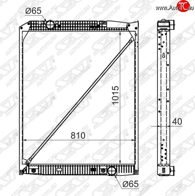 55 999 р. Радиатор двигателя SAT (пластинчатый, МКПП/АКПП) Mercedes-Benz Actros (1995-2025)  с доставкой в г. Йошкар-Ола