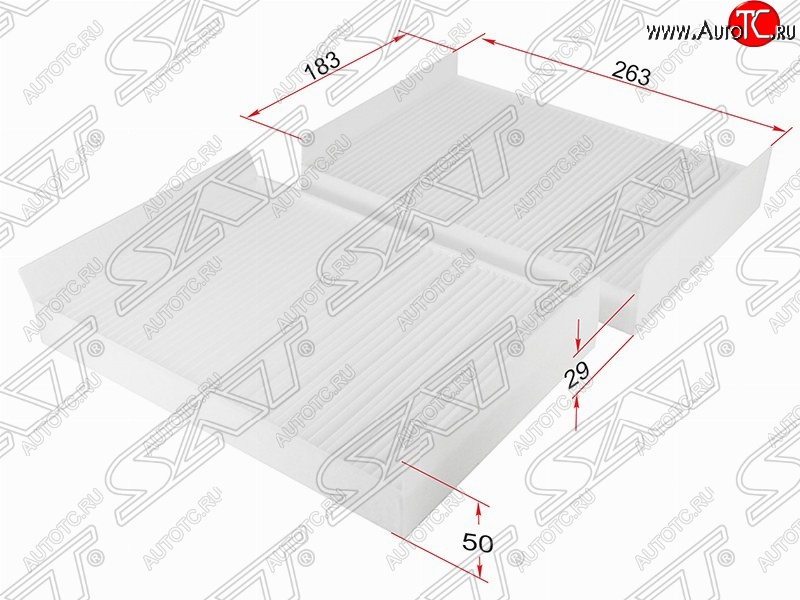619 р. Фильтр салонный SAT (комплект, 263х183х50/29 mm)  Mercedes-Benz CL class  C216 - S class  W221  с доставкой в г. Йошкар-Ола