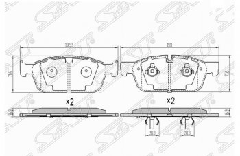 Комплект передних тормозных колодок SAT  GL class  X166, ML class  W166