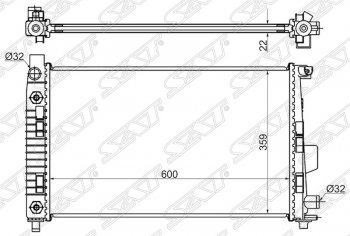 Радиатор двигателя SAT (пластинчатый, 1.4/1.6/1.6D/1.7D/1.9/2.1, МКПП/АКПП) Mercedes-Benz A class W168 хэтчбэк 5 дв. (1997-2004)