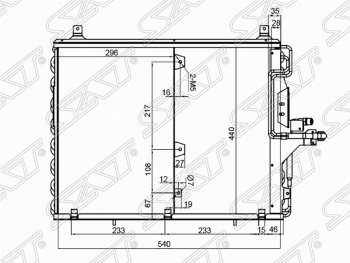 Радиатор кондиционера SAT Mercedes-Benz E-Class W124 седан дорестайлинг (1984-1993)