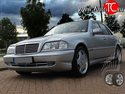 11 399 р. Передний бампер AMG Mercedes-Benz C-Class W202 дорестайлинг седан (1993-1997) (Неокрашенный)  с доставкой в г. Йошкар-Ола