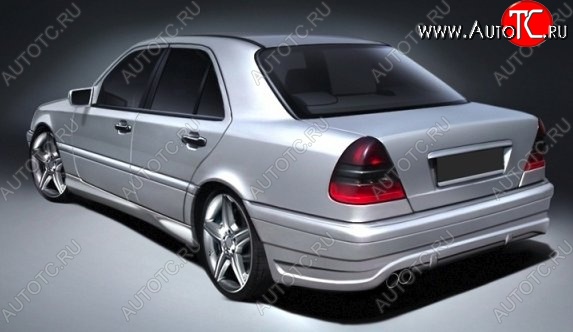 5 499 р. Пороги накладки CT Mercedes-Benz C-Class W202 дорестайлинг седан (1993-1997) (Неокрашенные)  с доставкой в г. Йошкар-Ола