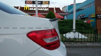 3 399 р. Лип спойлер АВТОКРАТ AMG Mercedes-Benz C-Class W204 дорестайлинг седан (2007-2011) (Неокрашенный)  с доставкой в г. Йошкар-Ола. Увеличить фотографию 2