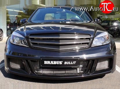 8 149 р. Радиаторная решётка Brabus Bullit Mercedes-Benz C-Class W204 дорестайлинг седан (2007-2011) (Неокрашенная)  с доставкой в г. Йошкар-Ола