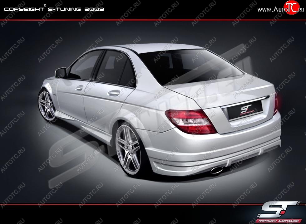 25 899 р. Задний бампер Wild Mercedes-Benz C-Class W204 дорестайлинг седан (2007-2011)  с доставкой в г. Йошкар-Ола