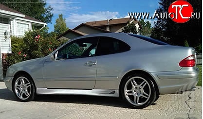 6 649 р. Пороги накладки Lorinser Mercedes-Benz CLK class W208 (1997-2002) (Неокрашенные)  с доставкой в г. Йошкар-Ола