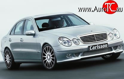 11 399 р. Накладка Carlsson на передний бампер Mercedes-Benz E-Class W211 дорестайлинг седан (2002-2006) (Неокрашенная)  с доставкой в г. Йошкар-Ола