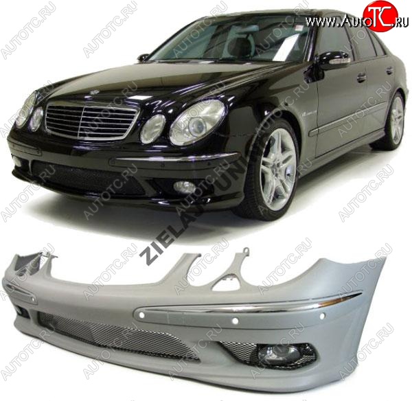 55 929 р. Передний бампер Lorinzer Mercedes-Benz E-Class W211 дорестайлинг седан (2002-2006)  с доставкой в г. Йошкар-Ола