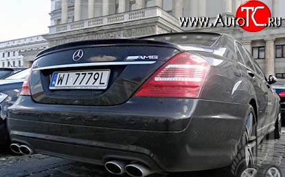 5 099 р. Лип спойлер AMG Mercedes-Benz S class W221 (2006-2013) (Неокрашенный)  с доставкой в г. Йошкар-Ола