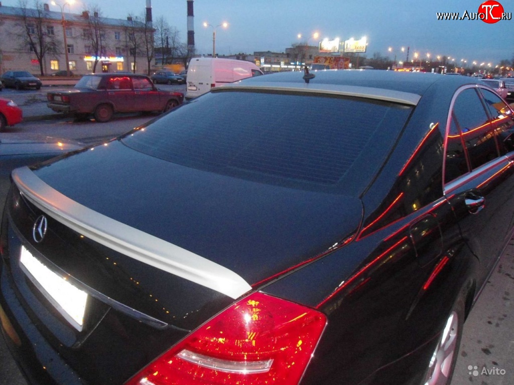 4 899 р. Лип спойлер Sport Mercedes-Benz S class W221 (2006-2013) (Неокрашенный)  с доставкой в г. Йошкар-Ола