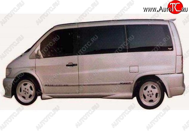 6 249 р. Пороги накладки CT Mercedes-Benz Vito W638 (1996-2003) (Неокрашенные)  с доставкой в г. Йошкар-Ола