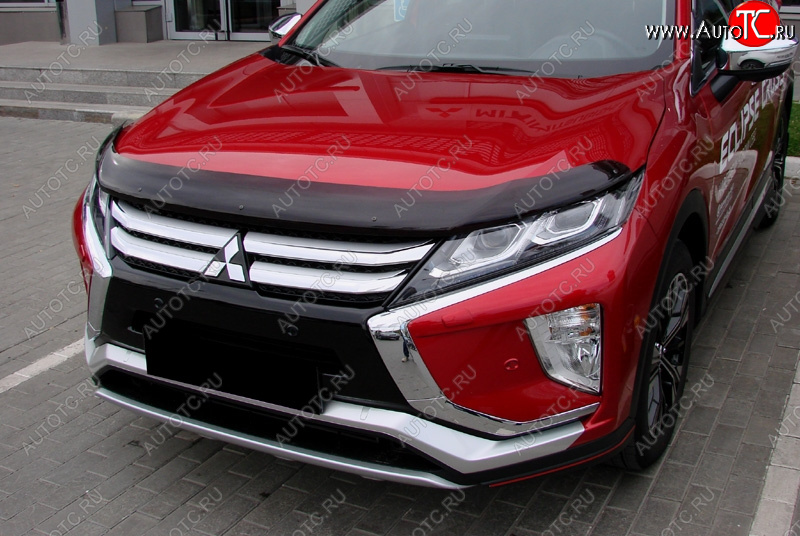 3 199 р. Дефлектор капота SIM Mitsubishi Eclipse Cross GK дорестайлинг (2017-2021)  с доставкой в г. Йошкар-Ола