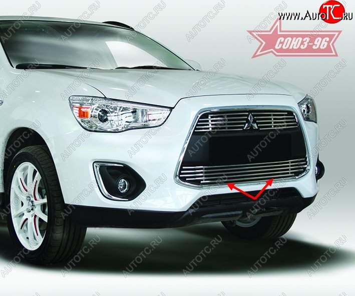 2 294 р. Декоративный элемент воздухозаборника Souz-96 (d10) Mitsubishi ASX 1-ый рестайлинг (2013-2016)  с доставкой в г. Йошкар-Ола