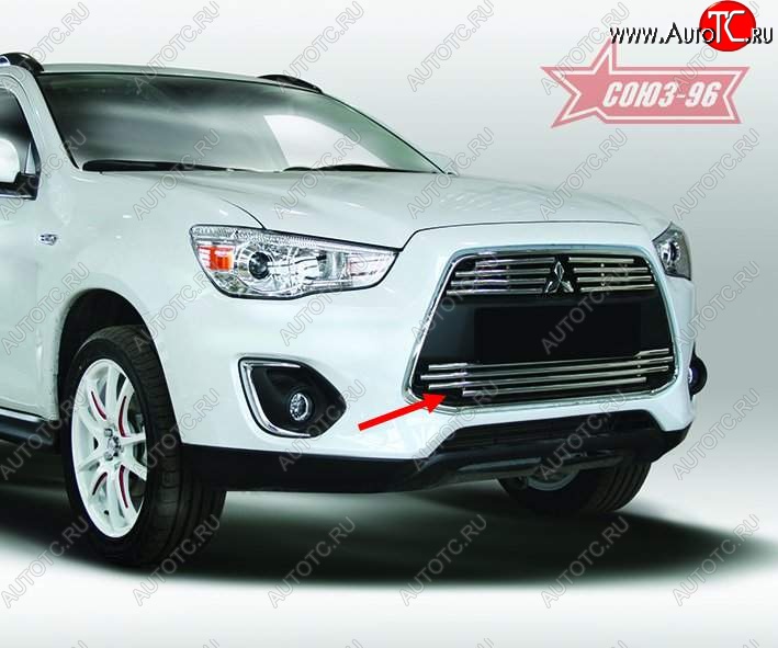 7 499 р. Декоративный элемент воздухозаборника Souz-96 (d16) Mitsubishi ASX 1-ый рестайлинг (2013-2016)  с доставкой в г. Йошкар-Ола