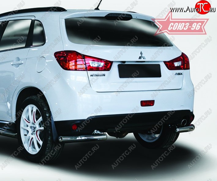 7 919 р. Защита заднего бампера из боковых уголков Souz-96 (d60) Mitsubishi ASX 1-ый рестайлинг (2013-2016)  с доставкой в г. Йошкар-Ола