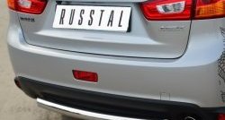 13 749 р. Одинарная защита заднего бампера из трубы диаметром 63 мм SLITKOFF  Mitsubishi ASX (2013-2016) 1-ый рестайлинг  с доставкой в г. Йошкар-Ола. Увеличить фотографию 2