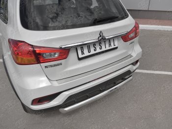 1 669 р. Защитная накладка заднего бампера Russtal Mitsubishi ASX 2-ой рестайлинг (2017-2020)  с доставкой в г. Йошкар-Ола. Увеличить фотографию 2