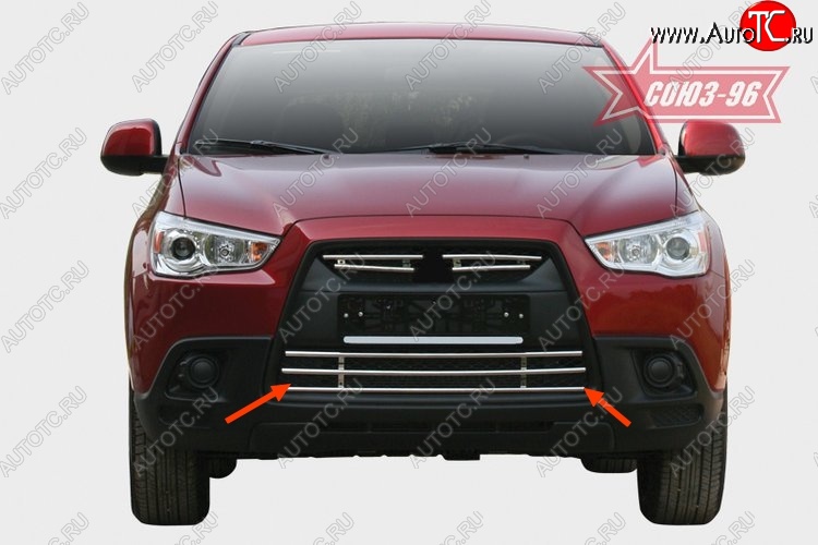 5 579 р. Декоративный элемент воздухозаборника Souz-96 (d16) Mitsubishi ASX дорестайлинг (2010-2012)  с доставкой в г. Йошкар-Ола