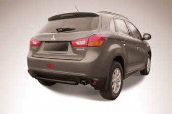 Защита заднего бампера Arbori (короткая, черная, 1 труба d76 mm). Mitsubishi ASX 1-ый рестайлинг (2013-2016)