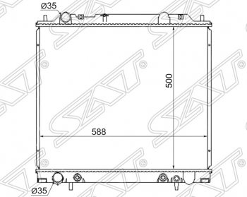 Радиатор двигателя (пластинчатый, 3.0, МКПП/АКПП) SAT Mitsubishi L400 (1994-2006)