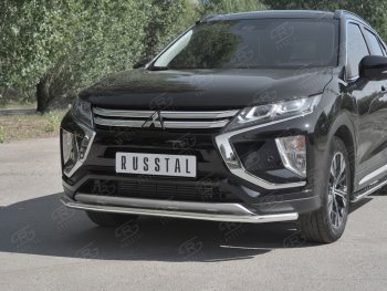 14 999 р. Защита переднего бампера (Ø42 мм, нержавейка) SLITKOFF Mitsubishi Eclipse Cross GK дорестайлинг (2017-2021)  с доставкой в г. Йошкар-Ола. Увеличить фотографию 4