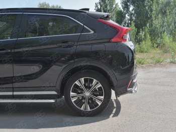 14 399 р. Защита заднего бампера (Ø63 мм, нержавейка) SLITKOFF  Mitsubishi Eclipse Cross  GK (2017-2021) дорестайлинг  с доставкой в г. Йошкар-Ола. Увеличить фотографию 3