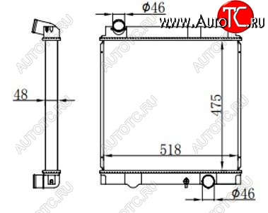 11 499 р. Радиатор двигателя (пластинчатый, МКПП) SAT  Mitsubishi Fuso Canter (2000-2025)  с доставкой в г. Йошкар-Ола