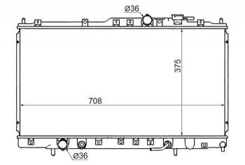 Радиатор двигателя (пластинчатый, МКПП/АКПП) SAT Mitsubishi (Митсубиси) Galant (Галант)  8 (1996-1998) 8  дорестайлинг седан