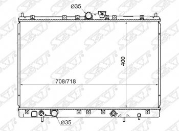 Радиатор двигателя (пластинчатый, МКПП/АКПП) SAT Mitsubishi (Митсубиси) Grandis (Грандис) (1997-2003)
