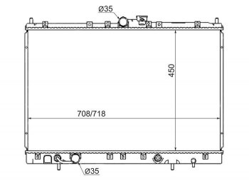Радиатор двигателя (пластинчатый, МКПП/АКПП) SAT Mitsubishi (Митсубиси) Grandis (Грандис) (1997-2003)