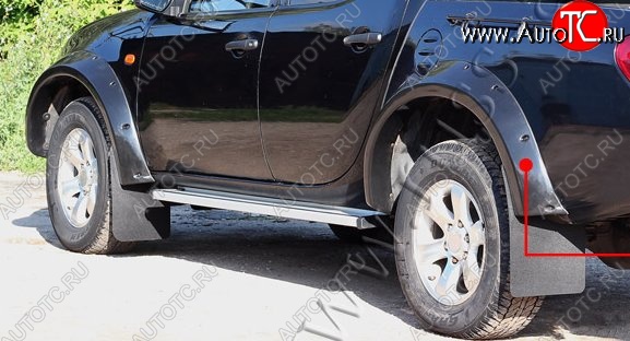 27 849 р. Накладки на колёсные арки RA (усиленные) Mitsubishi L200 5 KK,KL дорестайлинг (2015-2019) (Поверхность глянец (под окраску), Неокрашенные)  с доставкой в г. Йошкар-Ола